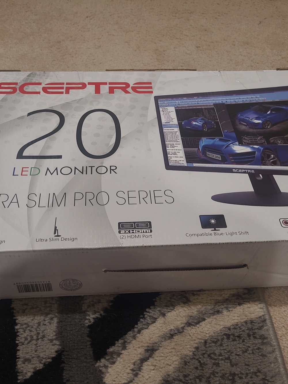 Sceptre 20" 1600x900 75Hz Ultra Thin LED Monitor HDMI E205W-16003RT NIB